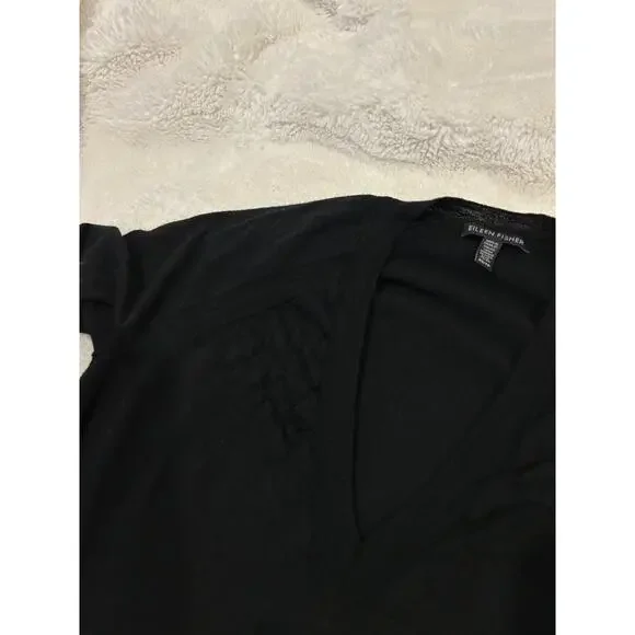 Eileen Fisher Womens Pullover VNeck Wool Italian XS Teacher Preppy Designer Rich - Picture 3 of 5